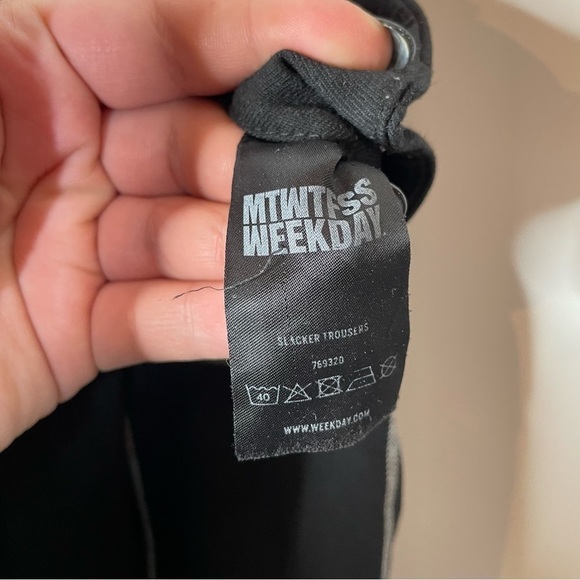 MTWTFSS Weekday Slacker Trousers Windowpane Print Small - Picture 6 of 7